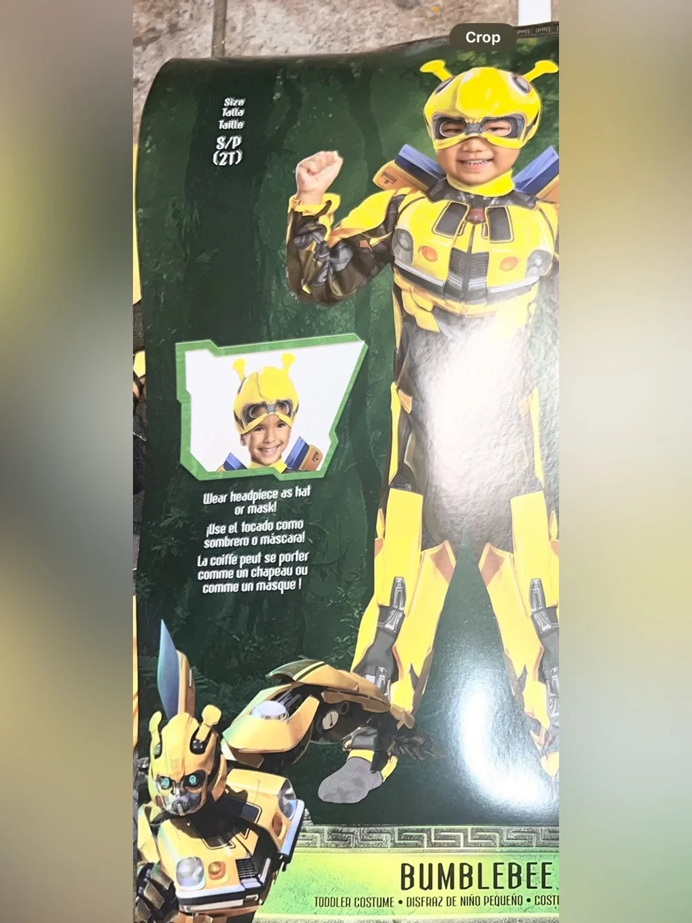 Hasbro Bumblebee Transformers Halloween Costume 2T
